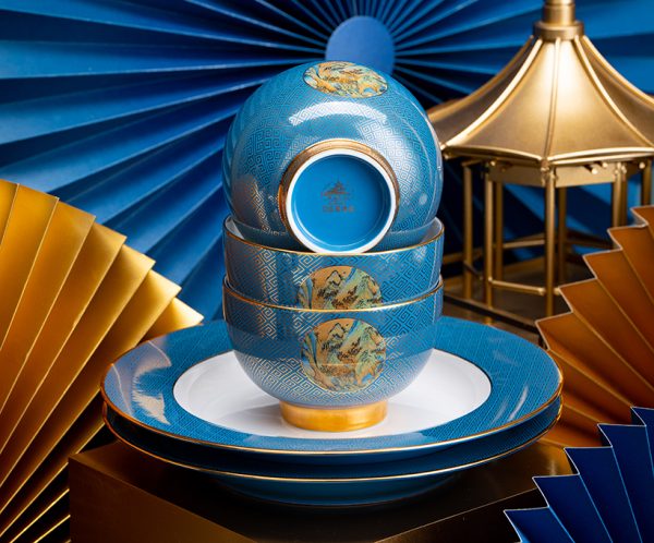 千里江山20头餐具
