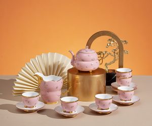 国色粉黛15头及12头中式茶具