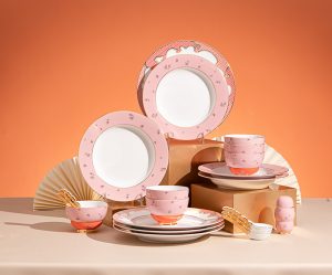 国色粉黛22头中餐具