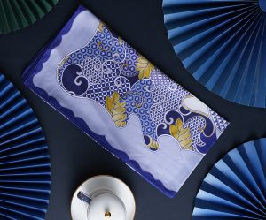 锦绣青花办公杯丝巾款